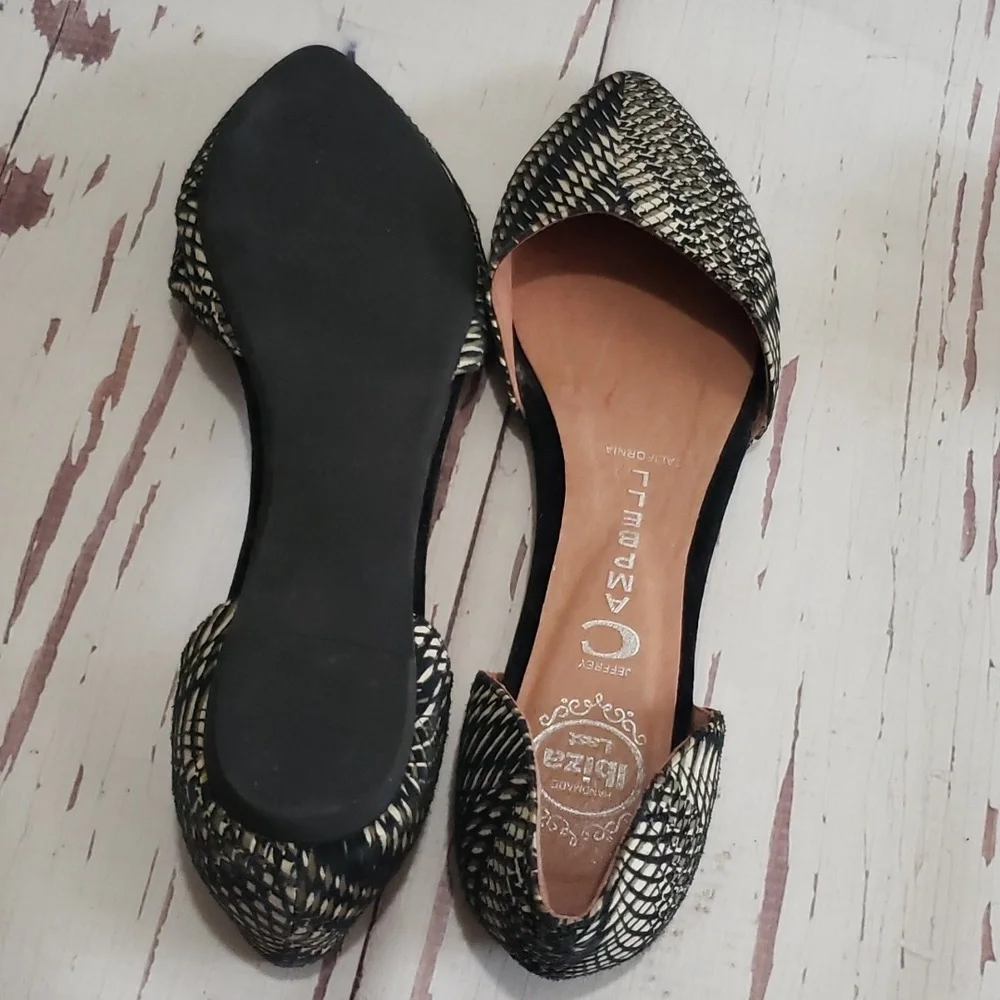 Jeffrey Campbell in live black and gray canvas flats d'orsay woman shoes - Picture 7 of 7